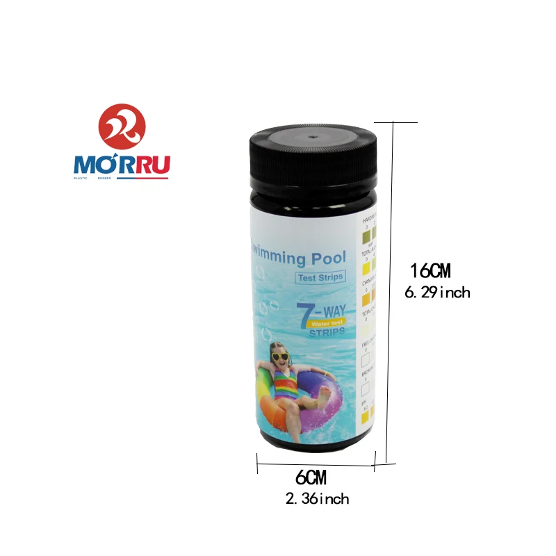 Professional 7 in 1 Swimming Pool Water Test Strips Flexible and Durable Strips For Water pH Chlorine Test Paper
