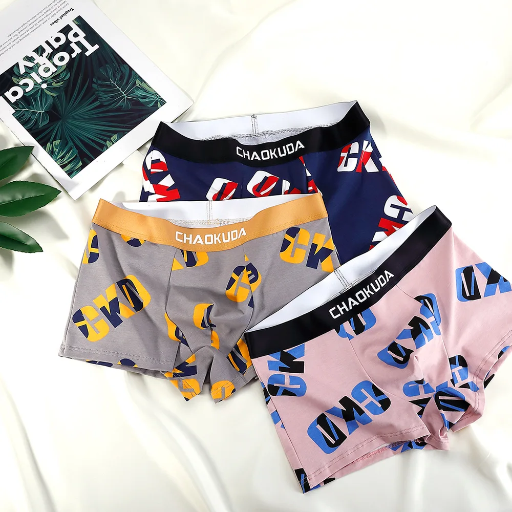 Оптовая продажа, в наличии, нижнее белье для мужчин, Классические хлопковые шорты-боксеры на заказ, мужские базовые трусы-боксеры