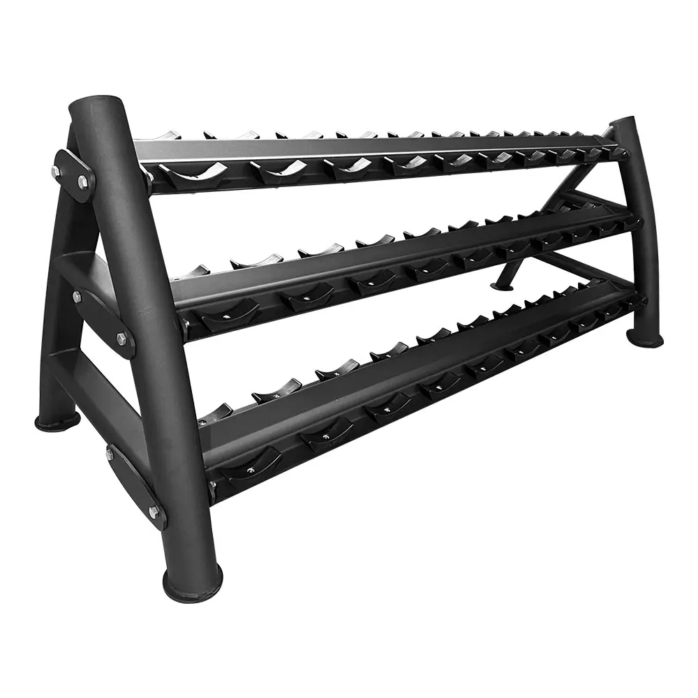 Factory Home Gym Racks Fitness Storage 3 Tiers Three Layers 15 Pairs Dumbbells Rack