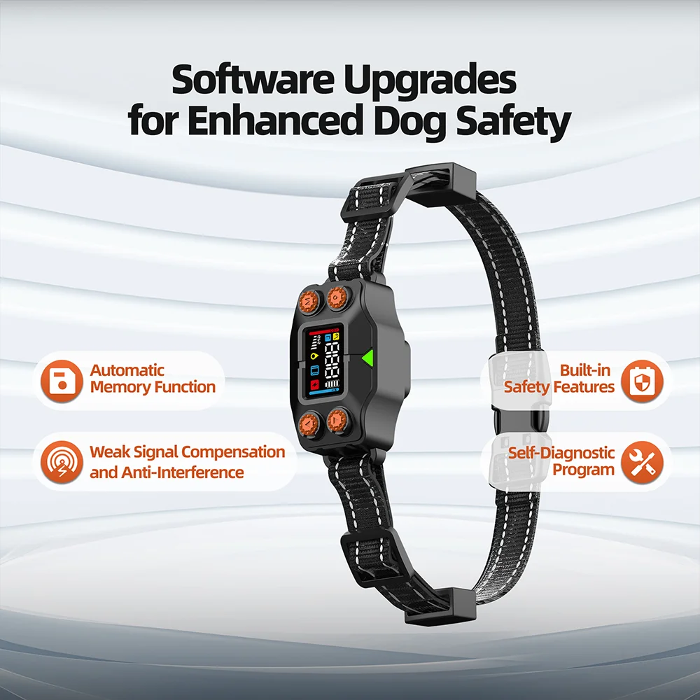 GPS Pet Containment System IPX7 Waterproof Rechargeable Shock Collar Dog Wireless Electric Fence for Medium and Large Dogs