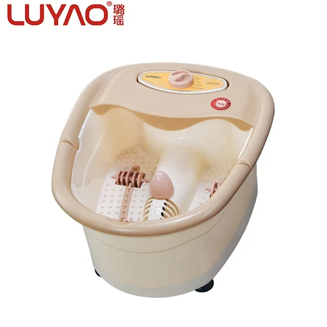 Luyao Cheap Price Air Bubble Heated Foot Bath Massager Basin