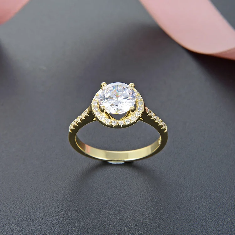 POLIVA Jewelry Women Engagement Wedding Rings Round Brilliant Cubic Zirconia Cz Sterling 925 Silver Zircon Round Cut PRS1429-7M