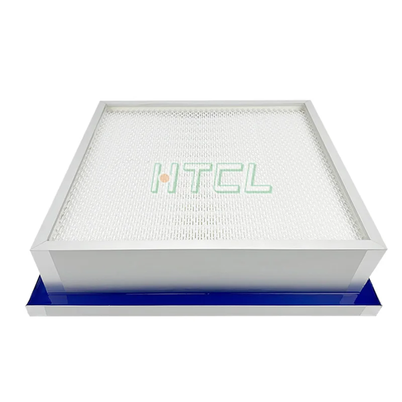 Cassette Type Filter H14 Liquid Tank Deep Pleat Gel Seal HEPA Air Filter Aluminum Frame Separator