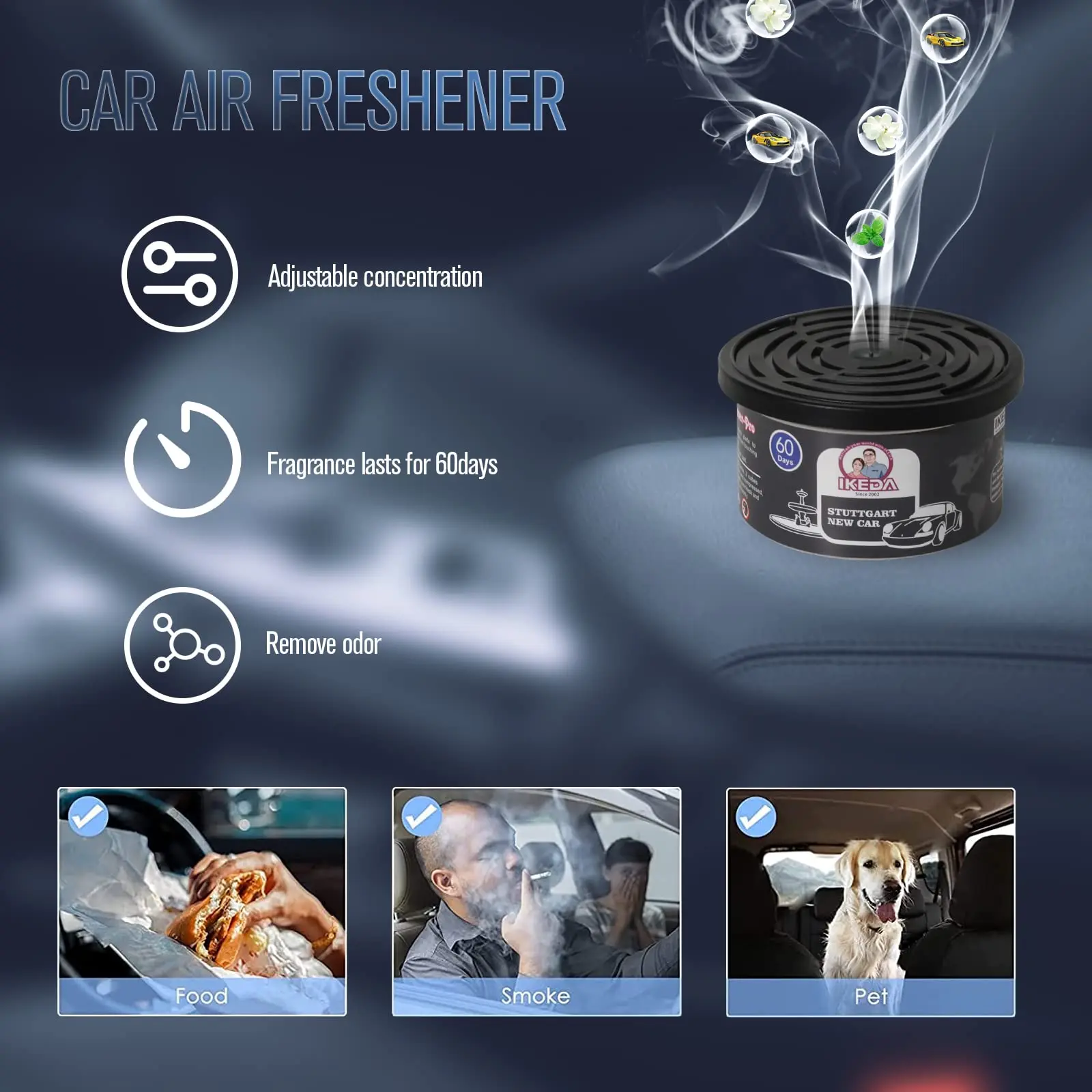 IKEDA Empty Perfume Cans and Aerosol Pet-pourri Pet Odor Bulk Can Scent air Fresheners in Tin