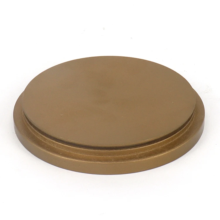 OEM Popular Silver MDF Wooden Candle Lid round Engraved Home Decoration for Glass Candle Cup Lovely Style