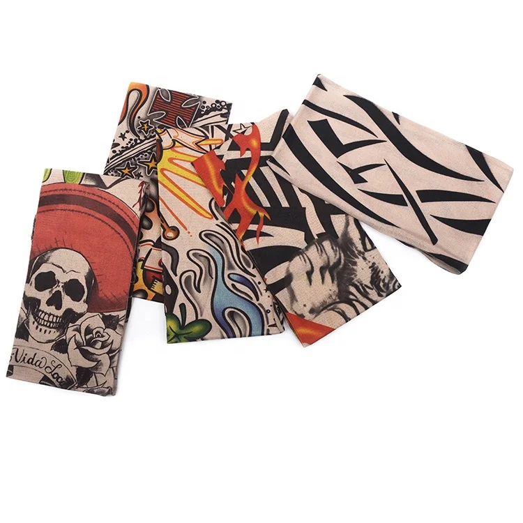  Outdoor Tattoo Hand Sleeves Unisex Cool Fashion Sport Anti UV Protection Nylon