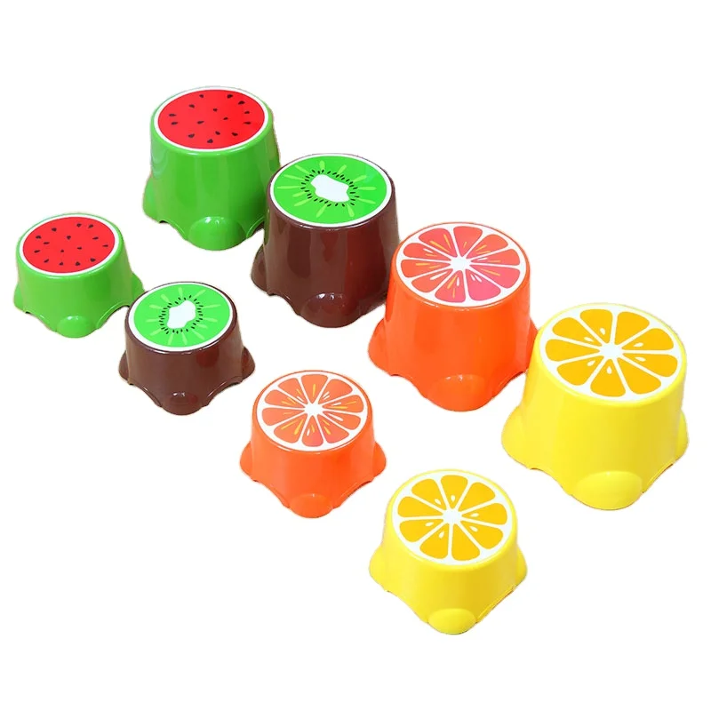 Non-Slip and Wear-Resistan Factory wholesale Cartoon Bathroom Change Shoes Stool Plastic PP material Plastic Step Chair Stool