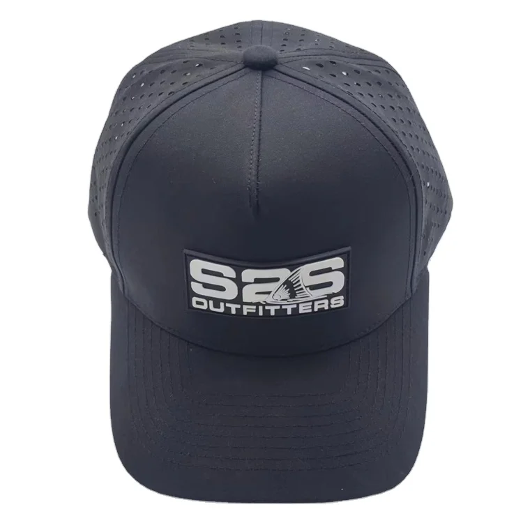 High Quality Plan Unisex 5 Panel Hat Waterproof Laser Perforated Nylon Hat Sports Baseball Caps