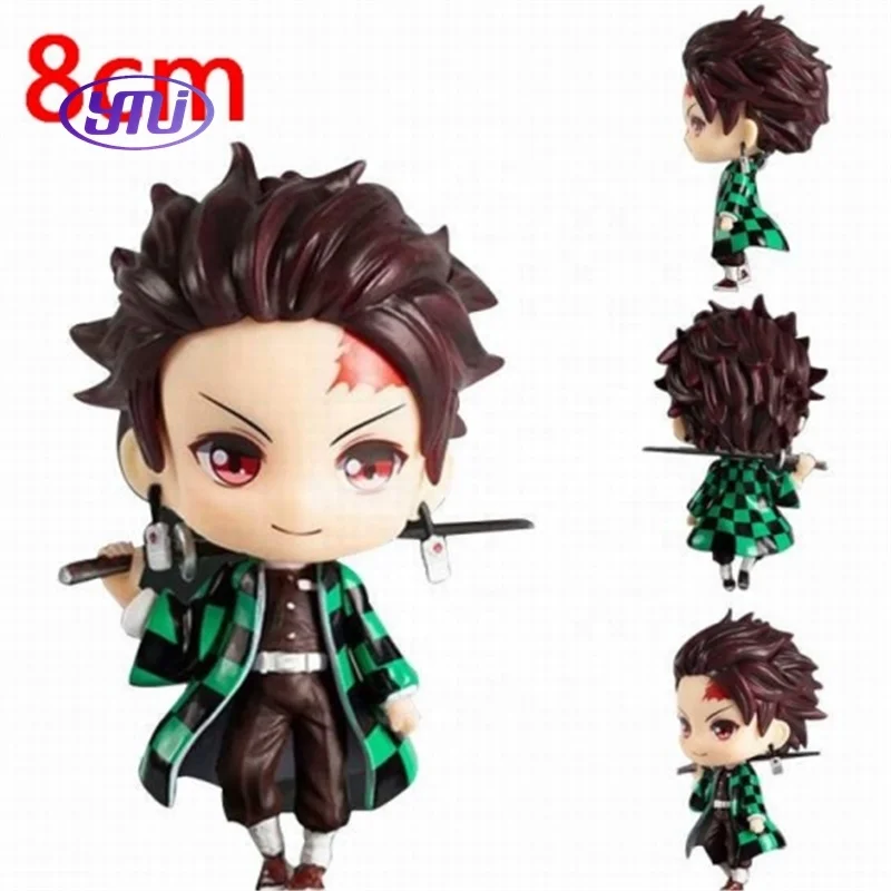 YMJ 5 Styles 8cm Demon Slayer Kimetsu no Yaiba PVC Doll anime action figures