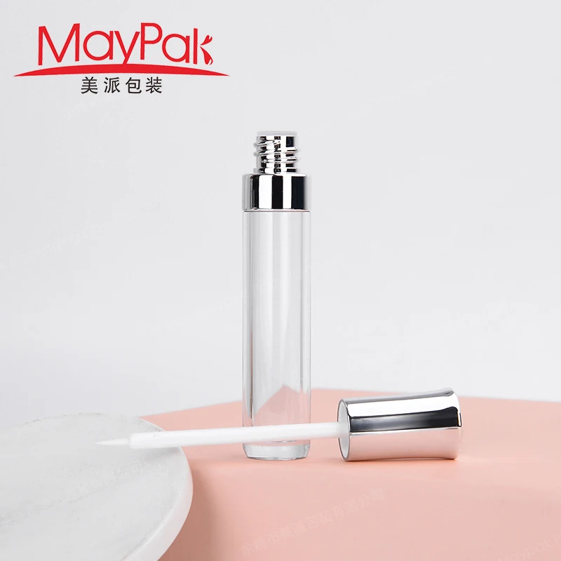 2021Hot new design 5ml lipgloss tubes custom wholesale empty clear cylinder  lip gloss tubes container