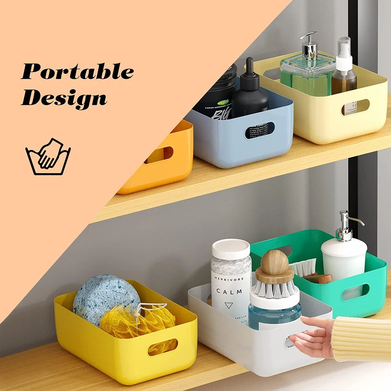 Multi-function Home Organizer Small Containers Plastic Storage Bins & Baskets for Kitchen Pantry Cupboard Bathroom Office