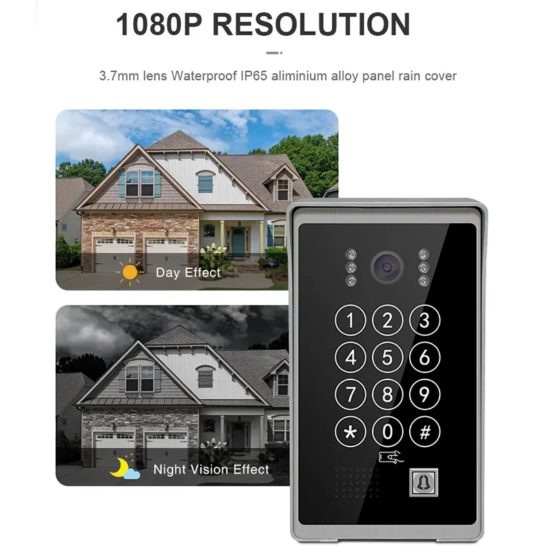 New arrived Waterproof wifi doorphone with monitor Motion Detection video doorphone system With Night Vision