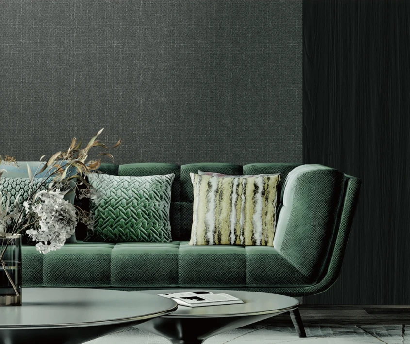 2024 Plain PVC Wallpaper Rolls Wall Paper 3D Home Decoration For Living Room