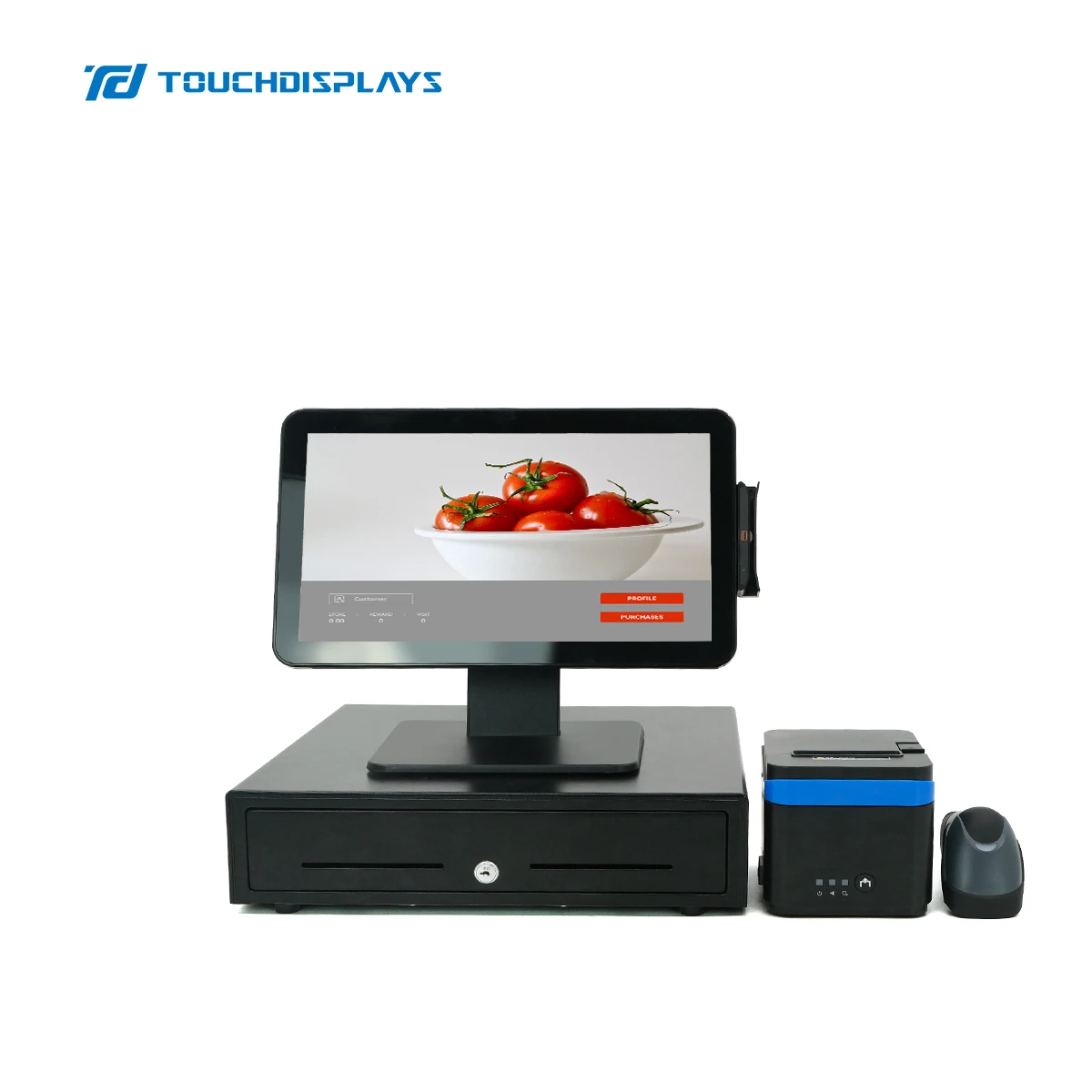 2023 new 15.6 inch POS terminal OEM ODM service all in one touch screen POS system with printer accessories for business