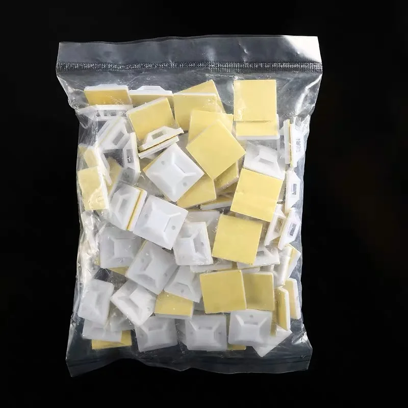 40*40 suction cups Nylon self adhesive cable clamps Cable tie fixing Plastic cable locator sheets Management clips Clamps