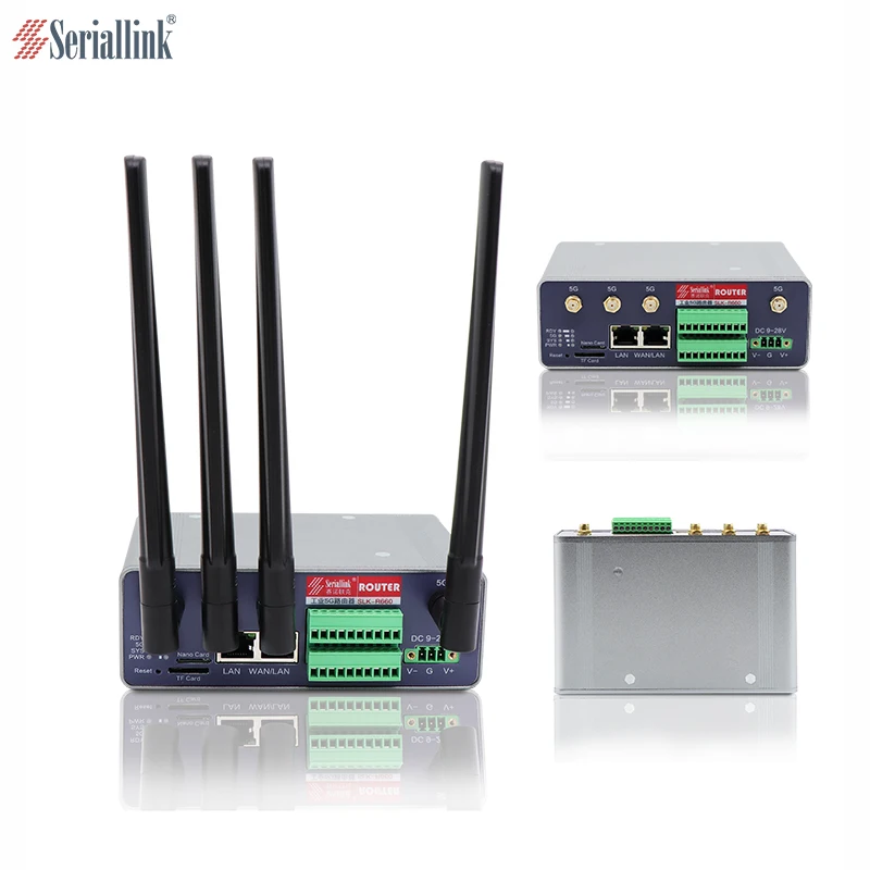 industrial 4G router Unlocked 4G LTE Modem Router with SIM TF Card  Slot and with  RS232 RS485 serial ports