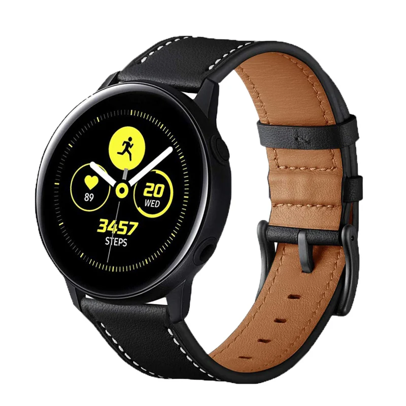 20MM 22MM Genuine Leather Quick Release Watch Strap Band For Samsung Galaxy watch Strap Band