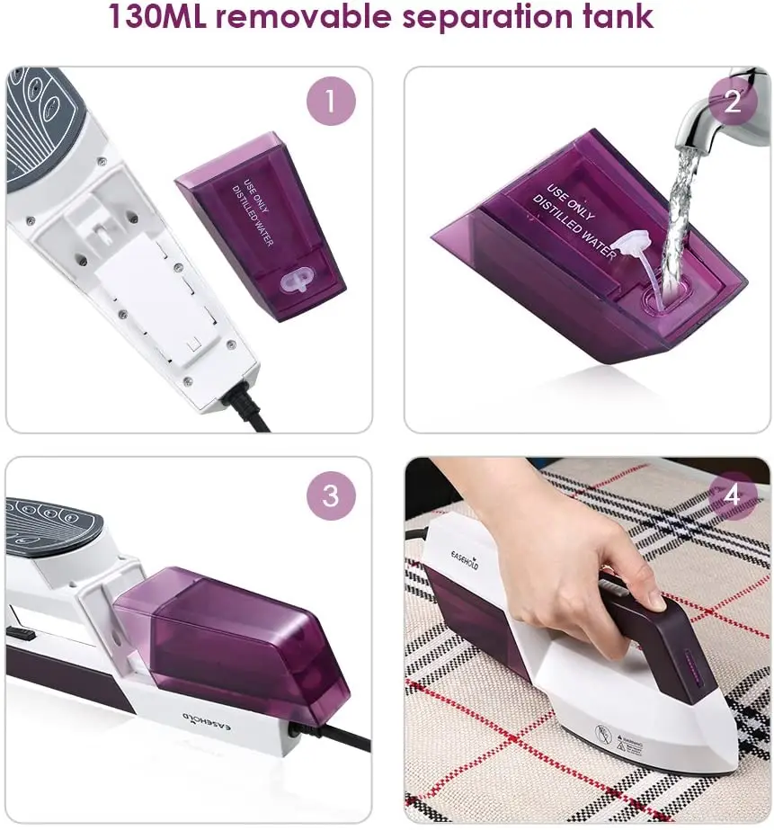 Latest Double Atomization Steam hanging ironing machine overheating protection with Removable water tank