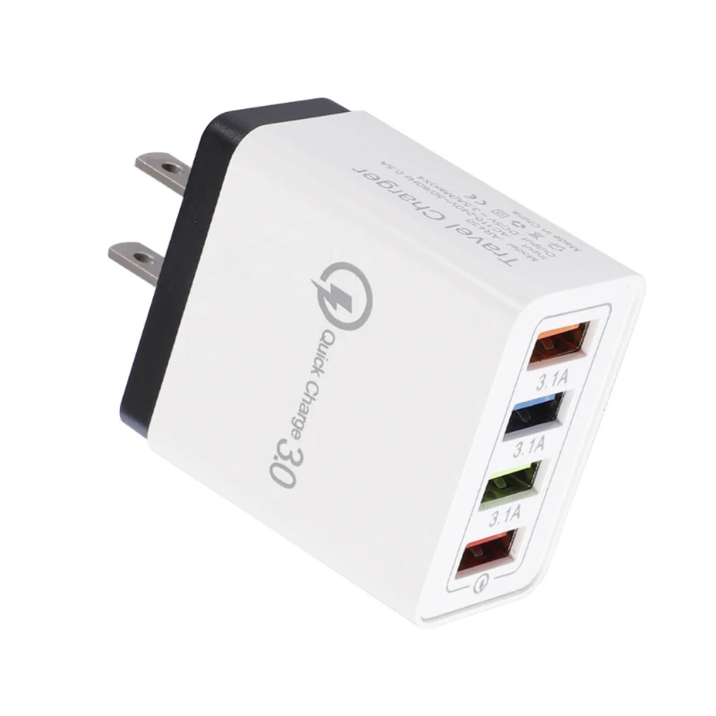Настенное зарядное устройство с несколькими портами 4 цвета Usb настенное для мобильных
