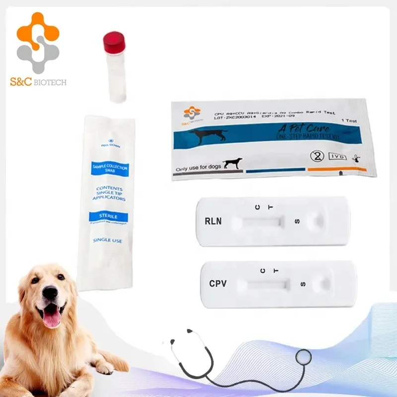 Ветеринарные наборы CDV + CPV EHR экспресс-тест-полоска parvovirus CCV Ag
