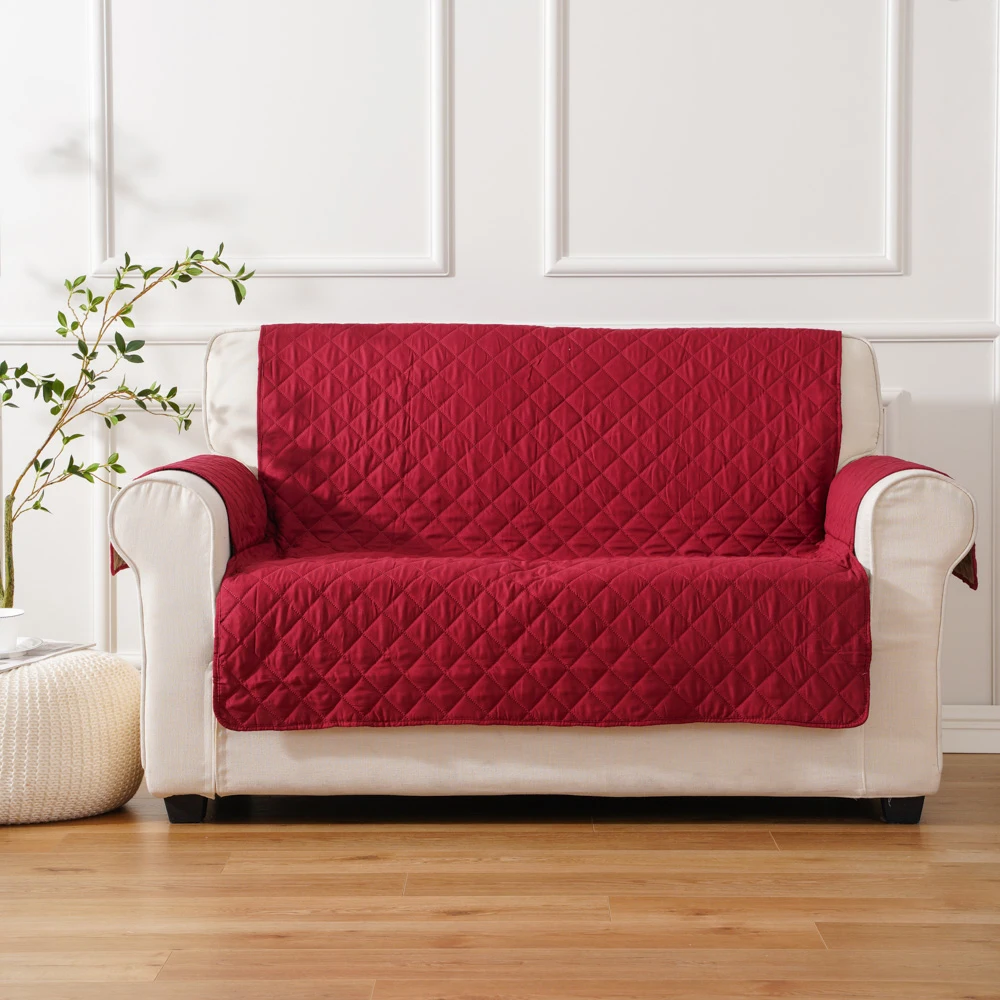 Custom 3 Layers Comfortable Sofa Cover Waterproof Quilted Color Home for Loveseat Chair Pet