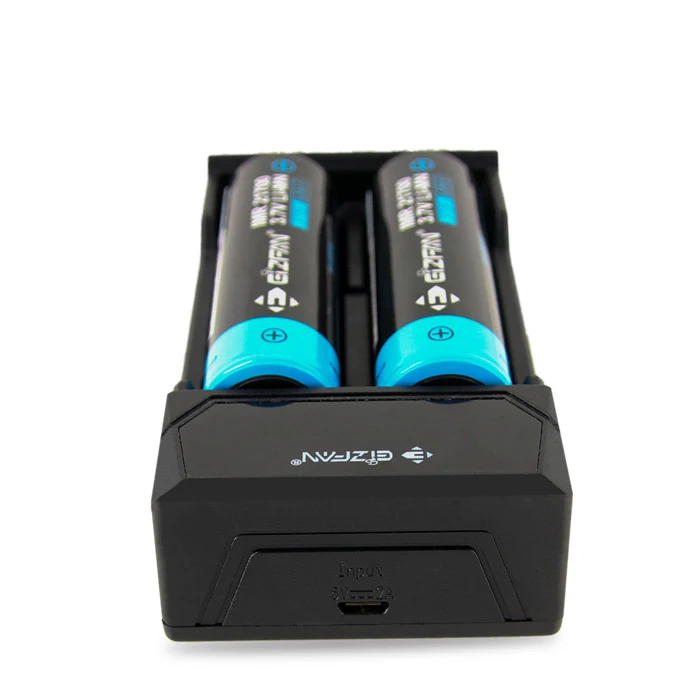 2020 hot sell Eizfan NC2 2 slots carregador de pilhas 18650 with USB cable