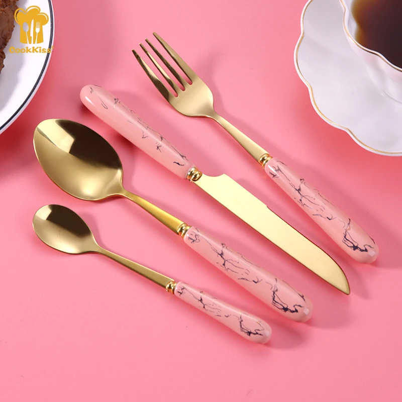 24 шт. набор столовых приборов из нержавеющей стали