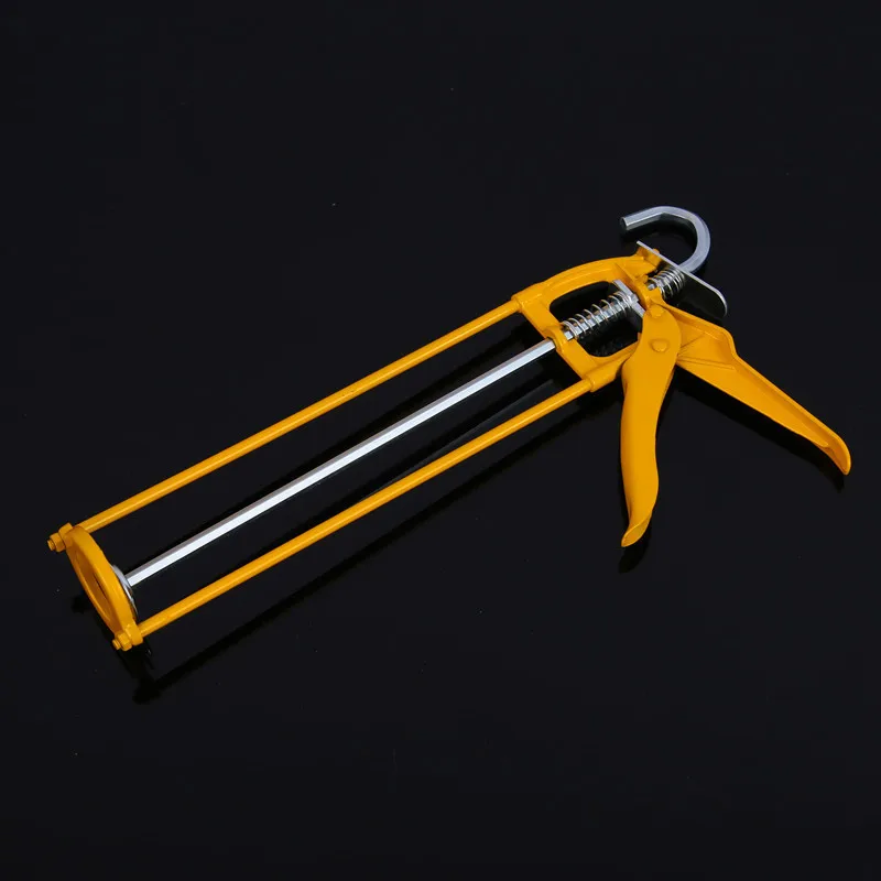 Желтый силиконовый пистолет от производителя, двойной стеклянный клеевой пистолет, двойной стержень, шестигранный, двойной картридж, пистолет для герметизации