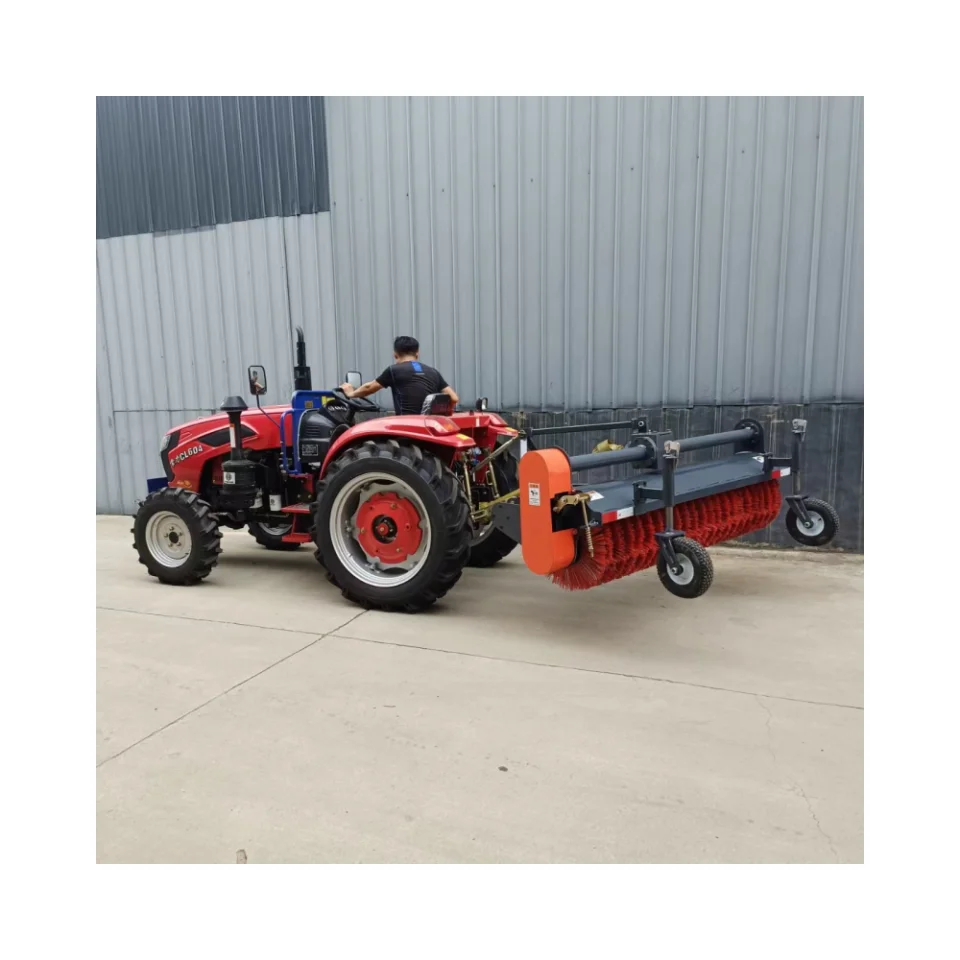 Tractor rear PTO mounted snow blowers and sweeper brush snow thrower