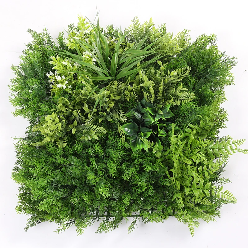 CGUV Good Quality Plastic Green Wall Artificial Boxwood Panel Indoor Backdrop Decoration