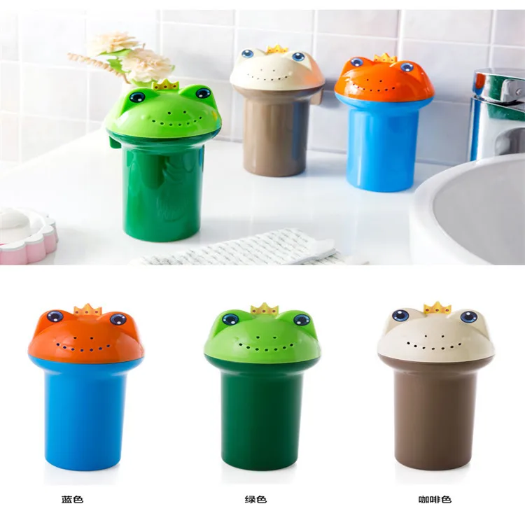 Multi-use Cute Cartoon Baby Plastic Shampoo Cup with Handle Wash Hair Spoon Head Shower Watering Bottle Toothbrush Cup