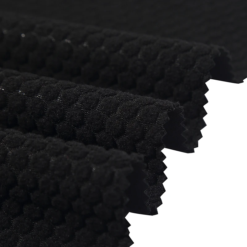 100D polyester 4-way stretch bonded 3 in 1 polar fleece fabric for jacket garment wind coat soft shell