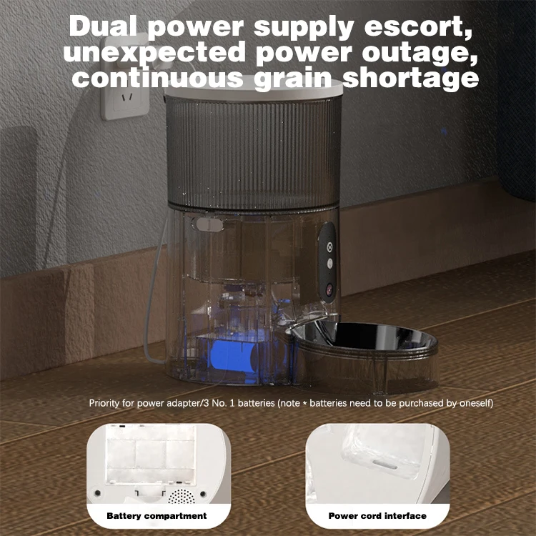 customized 3L convenient luxury electronic smart automatic self feeder dog cat food dispenser feeder