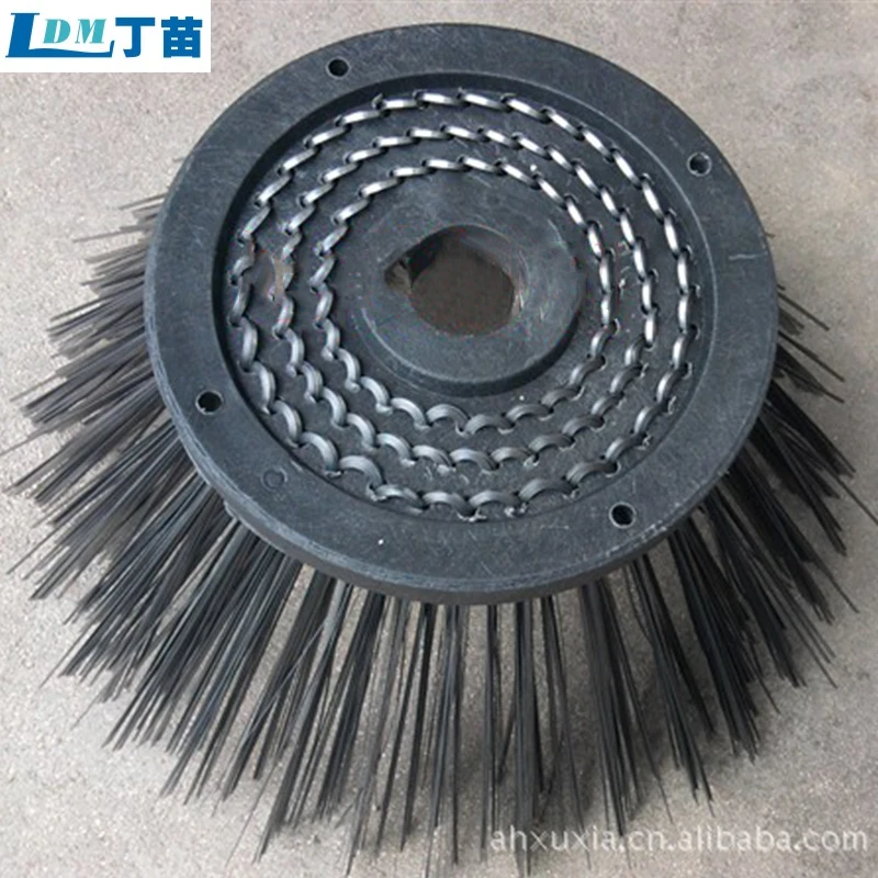 Sanitation electric car nylon disc sweeping brush Round clean brush