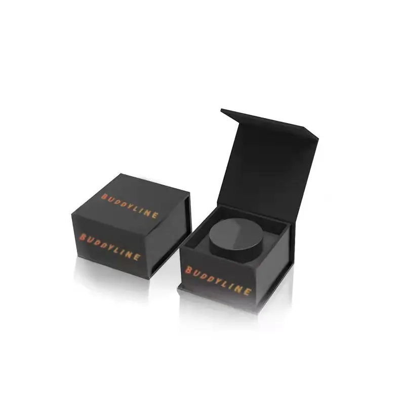 wholesale luxury small magnetic closure gift boxes with ribbon box packaging for 3ml 5ml 9ml concentrate square round jars