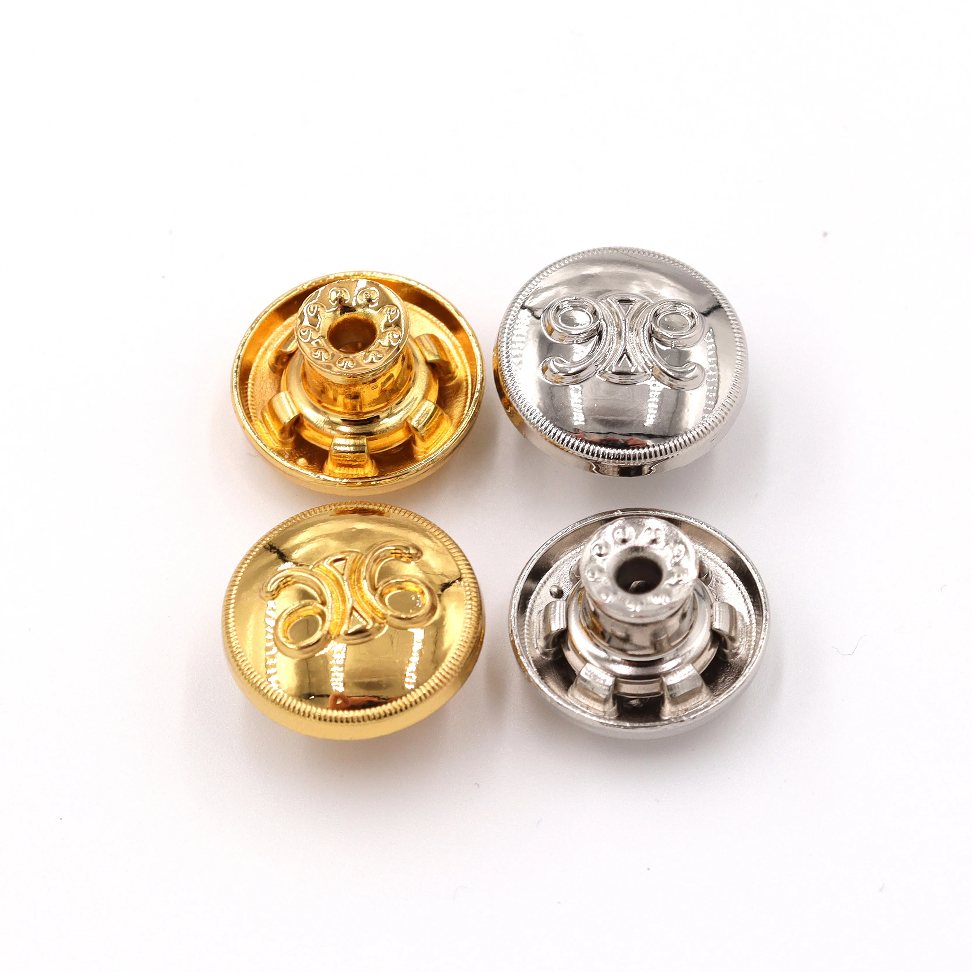OEM ODM Manufacturers custom brand logo zinc alloy metal denim jean button and rivets