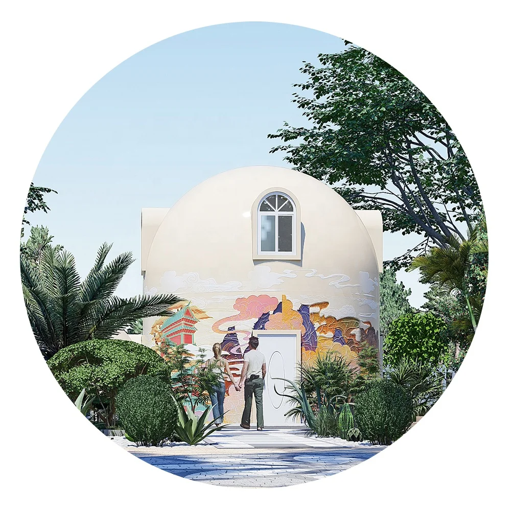 Dome house with steel structure Parent-child home stay house spherical awning room