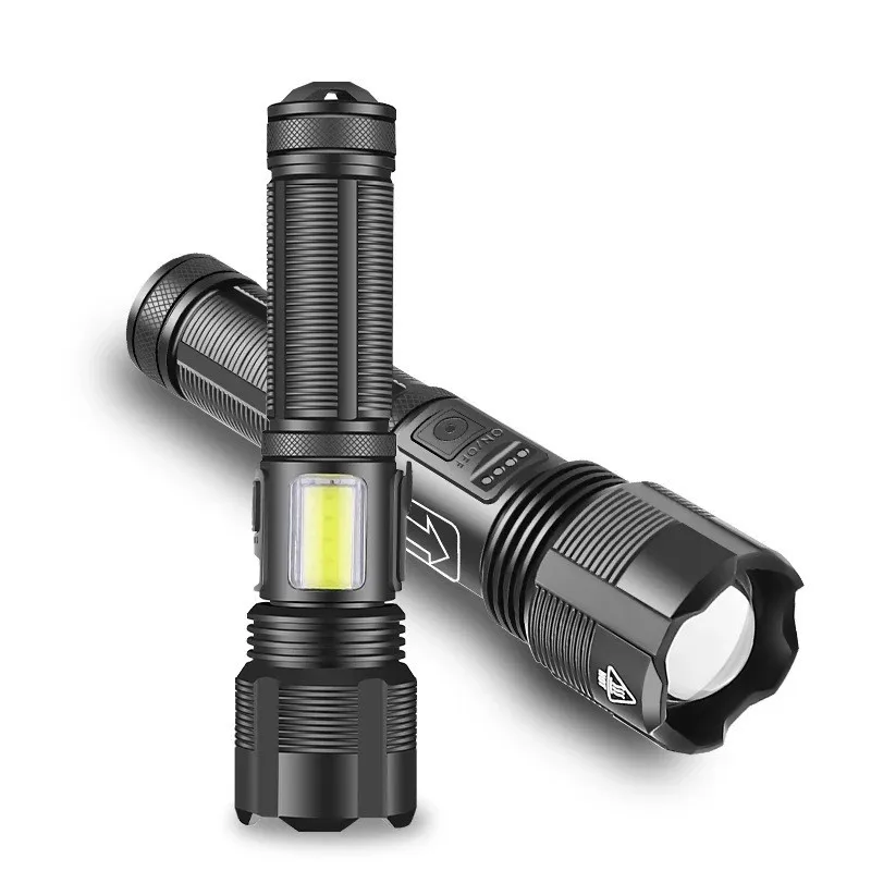 JinTeng Factory Wholesale Cheap IPX4 Aluminum Alloy XHP50 LED 10W Five Level 18650 Battery Tactical Flashlight Without Battery