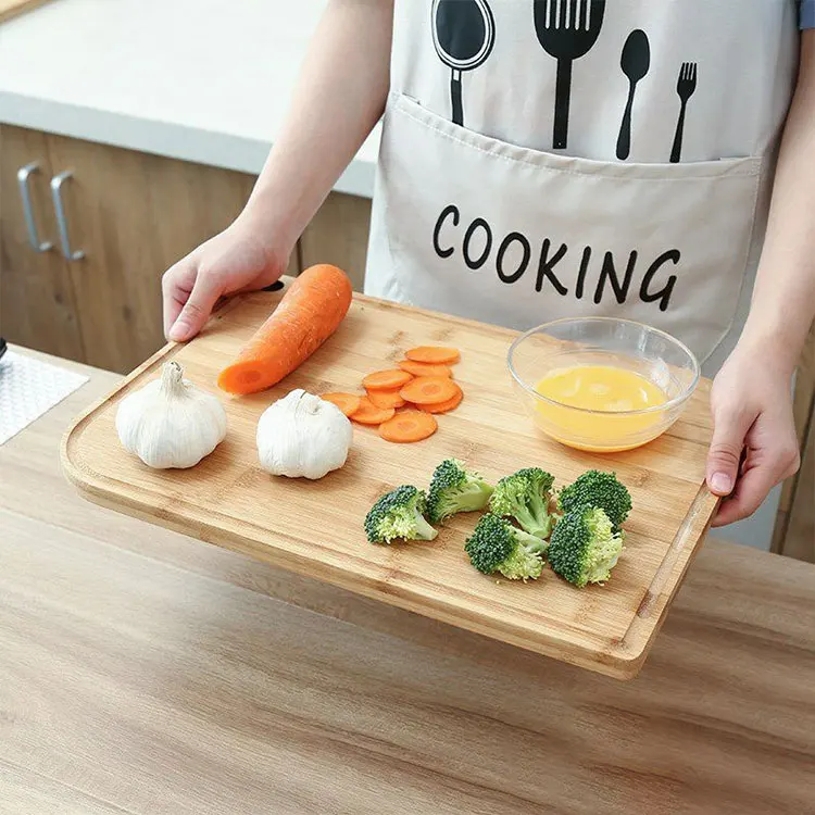 Подарочный Набор для кухни деревянная балансировочная доска темного цвета разделочная с ручкой