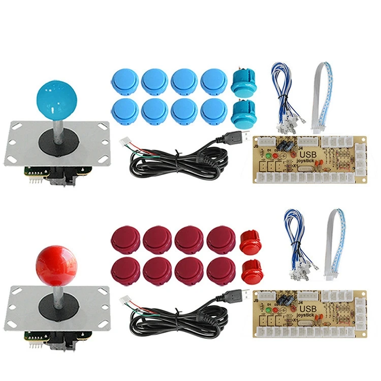 Manufacturer direct sell game accessories zero delay different buttons & joysticks DIY arcade cabinet kit
