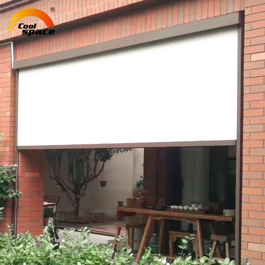 Hot sale electric automatic zip screen blinds shades vertical motorized shade