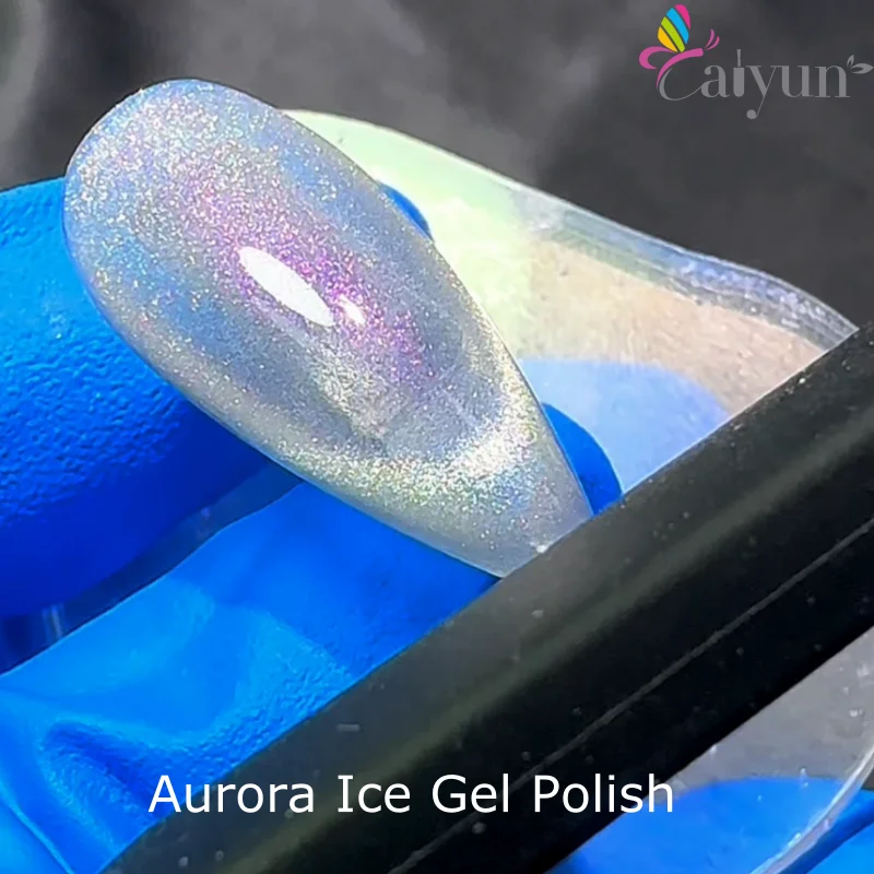 New Holographic Glitter Colorful Crystal Diamond Magnetic Nail Aurora Cat Eye Gel Polish