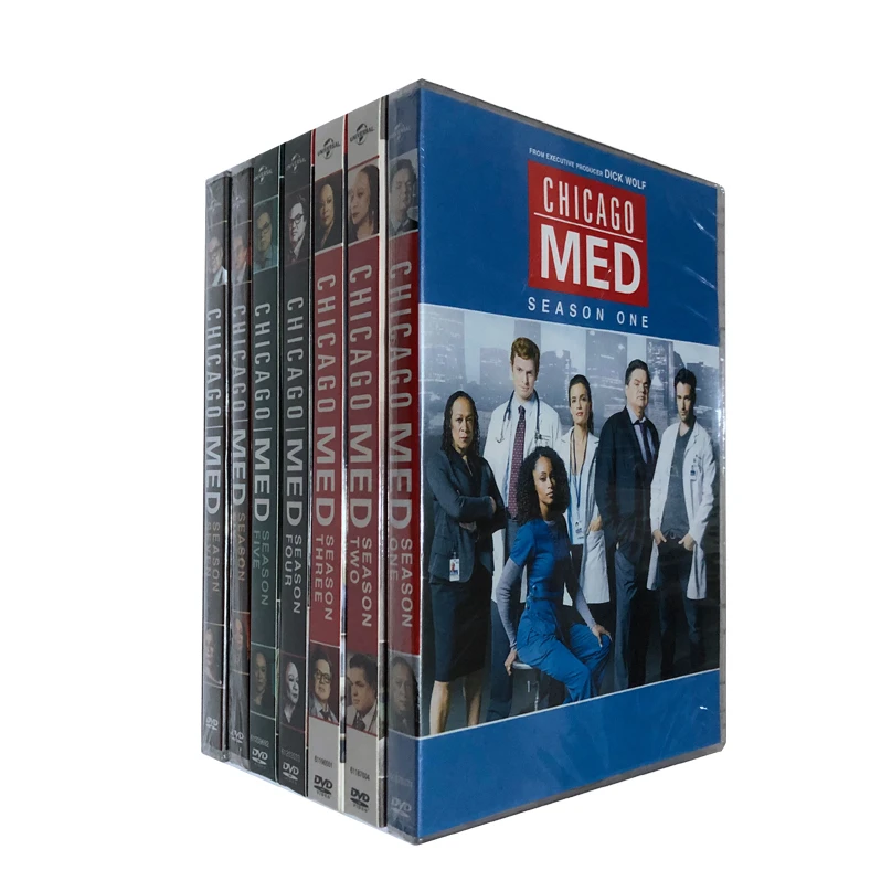 Chicago Med Сезон 1-7 бокс-сет DVD 37 дисков оптовая продажа с фабрики фильмы Сериалы мультфильмы Регион 1/регион 2 Бесплатная доставка