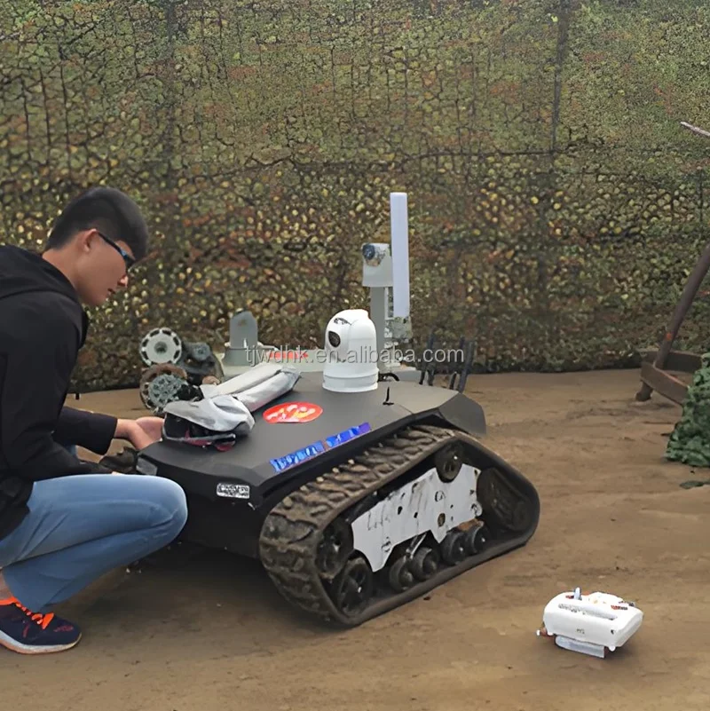 High Quality Customized Width Tracked Robot Stair Climber Rubber tank Chassis