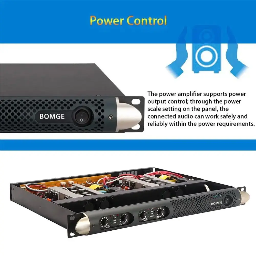 KYYSLB 4*1200W Professional Digital Amplifier High-power Pure Rear Stage KTV Stage D-Class Sound Equipment/Amplifiers/Speakers
