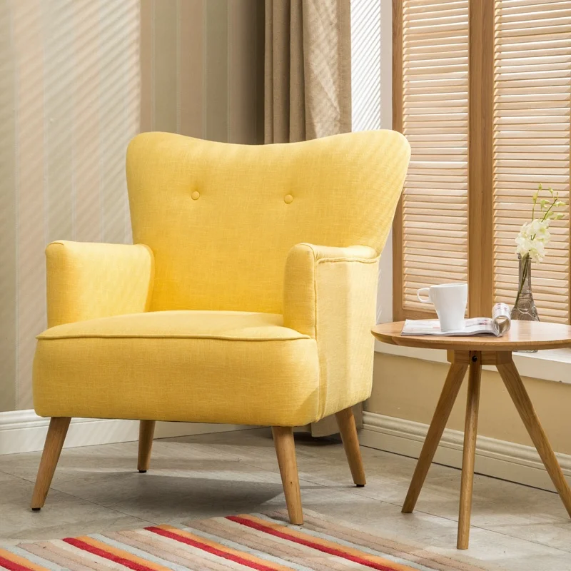 
Modern Nordic Style Fabric Accent Chair Armchair for Living Room 