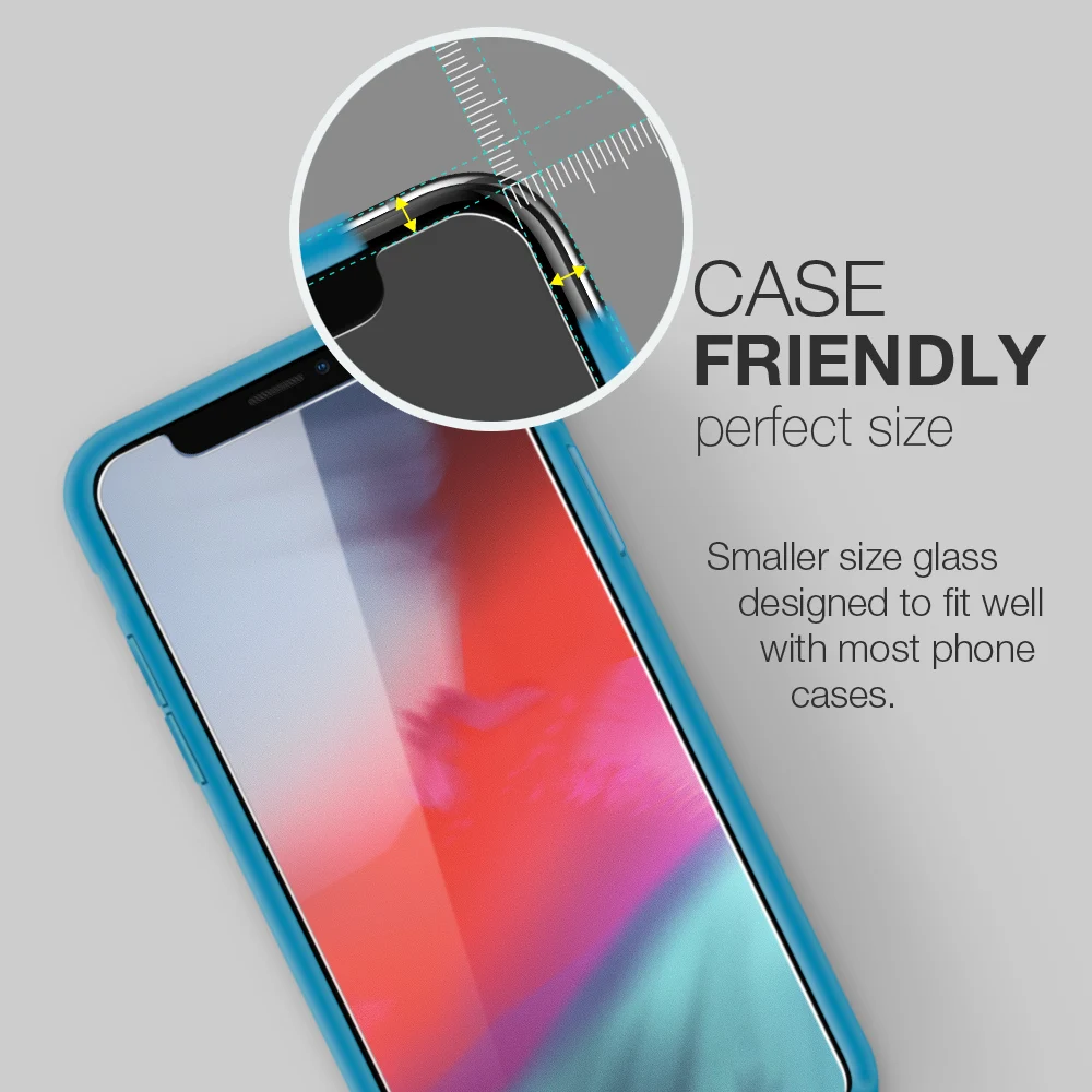 
For iPhone 11 PRO Tempered glass film with 99.99% High-definition clear hydrophobic and oleophobic screen coating 