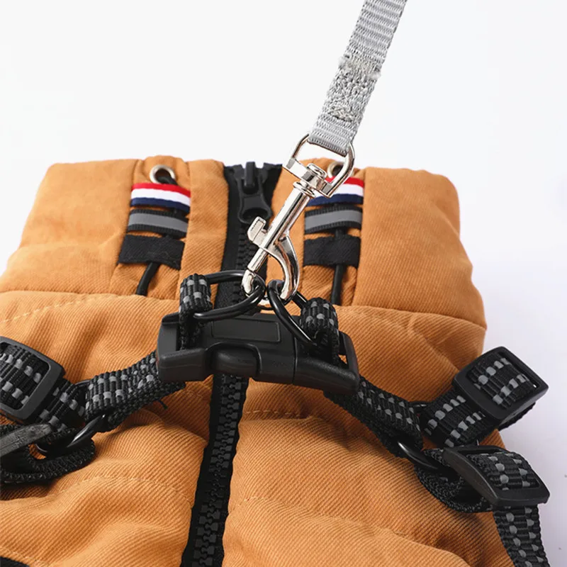 black orange khaki Small dog reflective pet clothes China factory online store wholesale orange dog jackets winter pet clothes