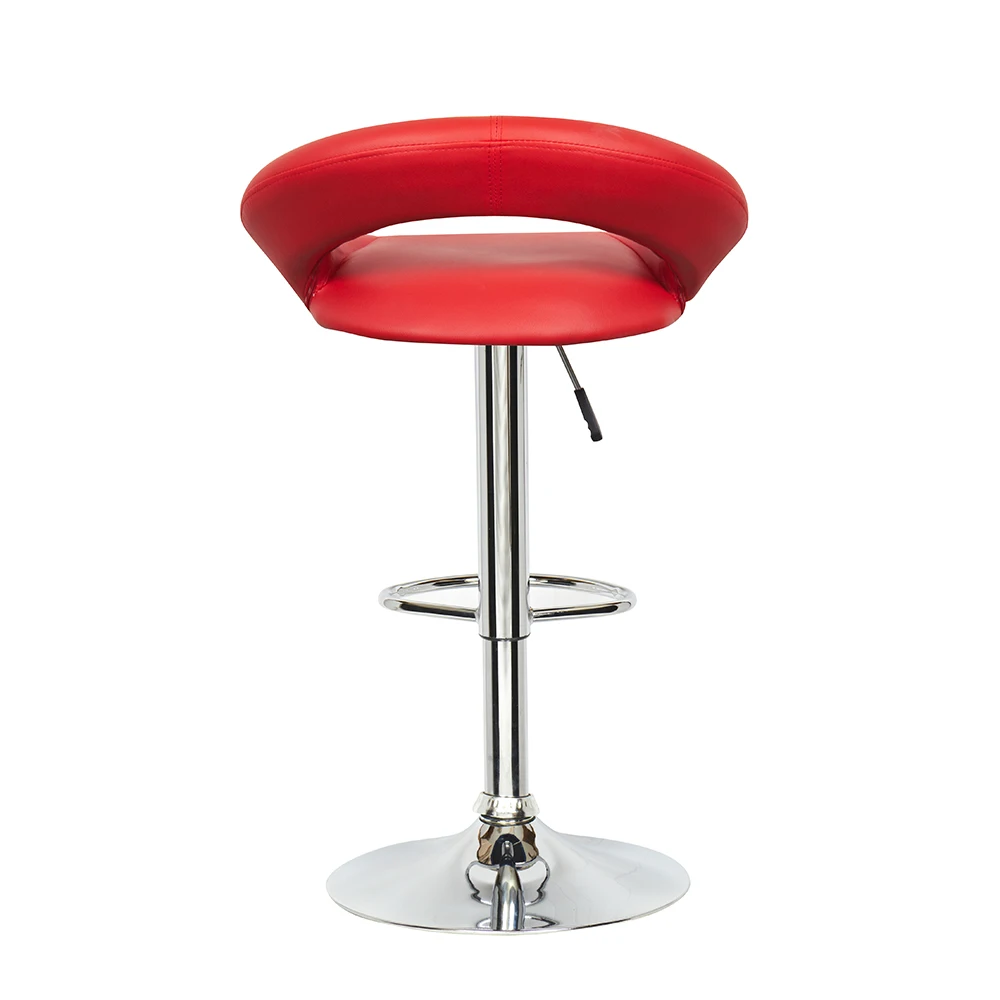 
HOT SELL PU Leather Modern Height Adjustable Swivel Kitchen Breakfast Stools Leather Bar Chair 