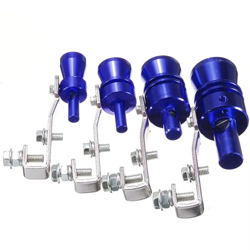 Car Universal Turbo Sound Muffler Exhaust Pipe Blow-off Vale Simulator Whistle Blue Size S/M/L/XL valve Tip Simulator Whistler